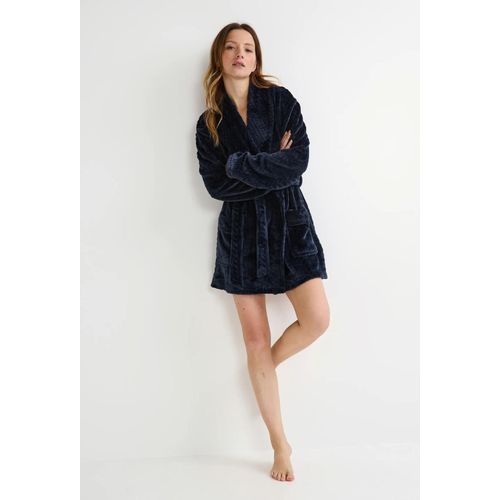 Peignoir Court Uni En Polaire