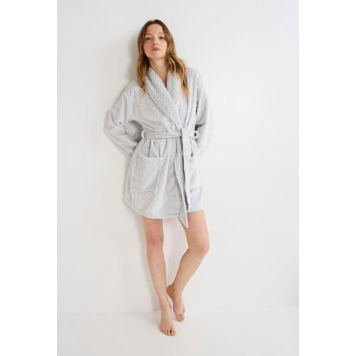 Peignoir Court Uni En Polaire