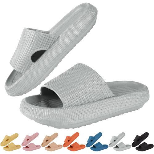Kalanka-Claquette Hommes Femme Été Pantoufles De Douche Sandales Confortable Maison Chaussons De Bain Antidérapant Chaussures De Piscine Plage Pantoufles Plateforme