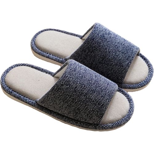 Kalanka-Femmes Chaussons En Lin Pantoufles Coton Pantoufles Antidérapantes Pour L'intérieur & L'extérieur Quatre Saisons Pantoufles Souples Hommes