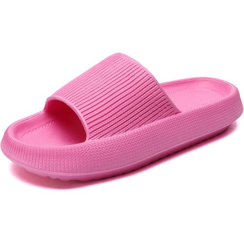 Kalanka-Pantoufles Claquettes Femmes Hommes Summer Chaussons,Massage De Douche Salle De Bain Non Glissée Séchage Rapide Orteil Ouvert Super Doux Confortable Pantoufles