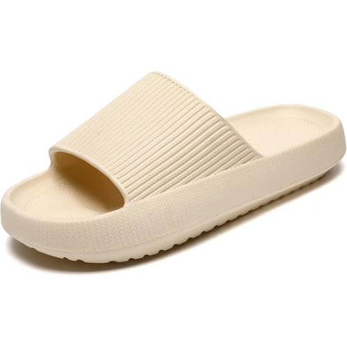 Kalanka-Pantoufles Claquettes Femmes Hommes Summer Chaussons,Massage De Douche Salle De Bain Non Glissée Séchage Rapide Orteil Ouvert Super Doux Confortable Pantoufles