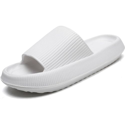 Kalanka-Pantoufles Claquettes Femmes Hommes Summer Chaussons,Massage De Douche Salle De Bain Non Glissée Séchage Rapide Orteil Ouvert Super Doux Confortable Pantoufles