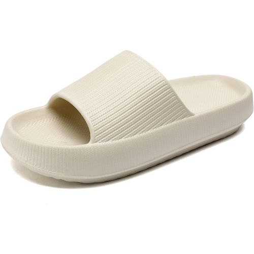 Kalanka-Pantoufles Claquettes Femmes Hommes Summer Chaussons,Massage De Douche Salle De Bain Non Glissée Séchage Rapide Orteil Ouvert Super Doux Confortable Pantoufles