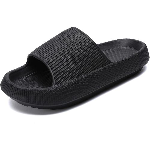 Kalanka-Pantoufles Claquettes Femmes Hommes Summer Chaussons,Massage De Douche Salle De Bain Non Glissée Séchage Rapide Orteil Ouvert Super Doux Confortable Pantoufles