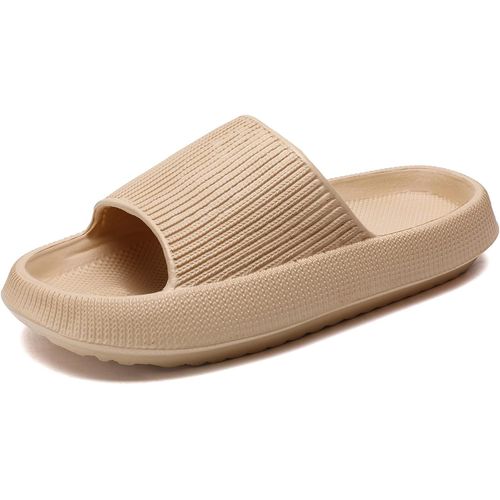Kalanka-Pantoufles Claquettes Femmes Hommes Summer Chaussons,Massage De Douche Salle De Bain Non Glissée Séchage Rapide Orteil Ouvert Super Doux Confortable Pantoufles