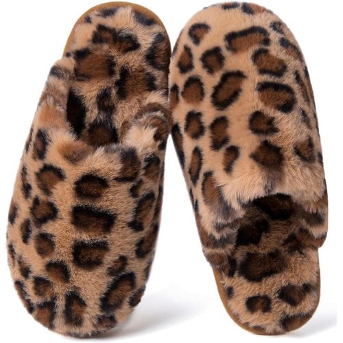 Kalanka-Chaussons Femme Homme Hiver Pantoufles Fourrés Chaud Confortable Antidérapants Souples Cozy Peluche Doublure Maison Douce