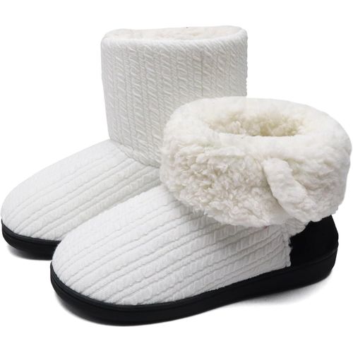 Kalanka-Chausson Pantoufles Femmes Chaudes D'hiver Chaussures De Maison Des Madame Doublure En Fourrure