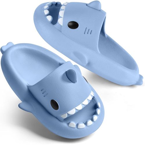 Kalanka-Claquettes Requin Femme Homme, Chausson Requin, Pantoufles De Requin Adulte, Pantoufles De Bain Antidérapantes, Pantoufle Requin Pour Maison Piscine Et Plage Confortable
