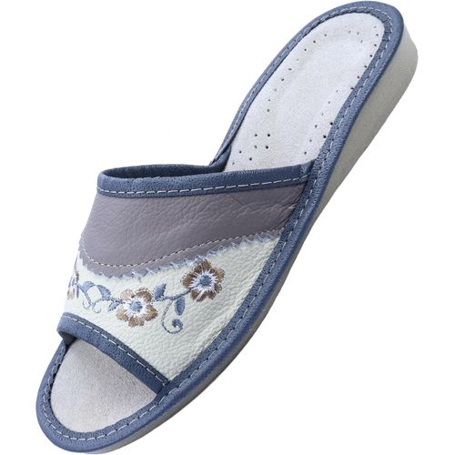 Kalanka-Chaussons Femme Cuir \U2013 Fabriqué À La Main Pantoufles Femme - Pratique Pantoufles Femme \U2013 Solide Chaussons Cuir Adulte