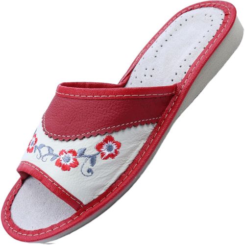 Kalanka-Chaussons Femme Cuir ¿ Fabriqué À La Main Pantoufles Femme - Pratique Pantoufles Femme ¿ Solide Chaussons Cuir Adulte