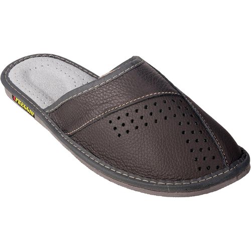 Kalanka-- Pantoufles Homme En Cuir Fait Main - Chaussons Avec Semelle Basse - Pantoufles D'été - Pantoufles À Bout Fermé