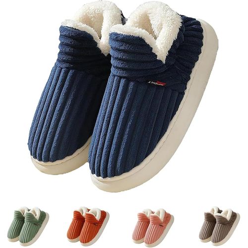 Kalanka-Chaussons Femme Hiver, Chausson Chaud Femme, Antidérapantes Et Confortables En Peluche Forme De Pantoufles D'hiver Et Pelucheuses Pour La Maison