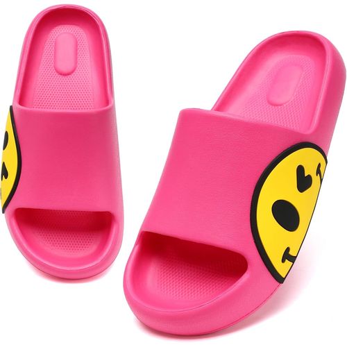 Kalanka-Femmes Hommes Plage Chaussons D'été Sliders Sandales,Chaussons Enfant Souples,Salle De Bains Piscine Douche Anti-Slip Pantoufles Tongs Pour Intérieur Et Extérieur