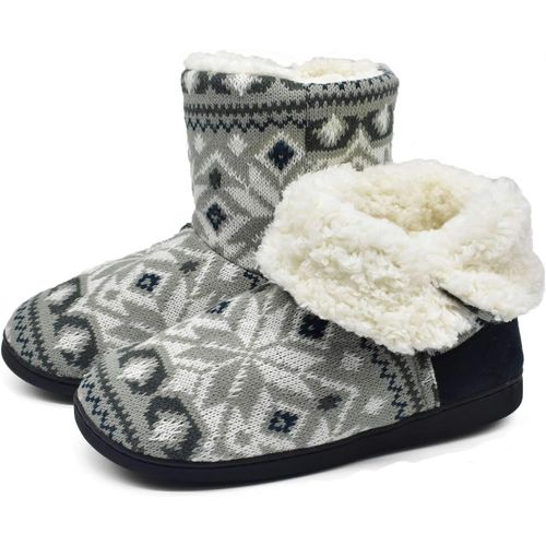 Kalanka-Chausson Pantoufles Femmes Chaudes D'hiver Chaussures De Maison Des Madame Doublure En Fourrure