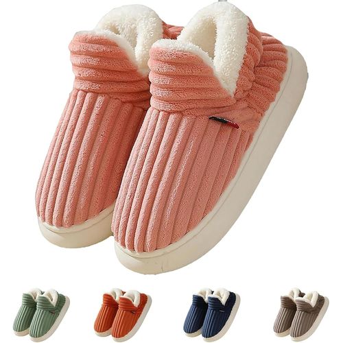 Kalanka-Chaussons Femme Hiver, Chausson Chaud Femme, Antidérapantes Et Confortables En Peluche Forme De Pantoufles D'hiver Et Pelucheuses Pour La Maison