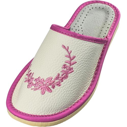 Kalanka-Chaussons Femme Cuir - Pratique Chaussons Cuir Adulte - Fabriqué À La Main Pantoufles Femme Confort ¿ Pantoufles Femme ¿ Chaussures Femme