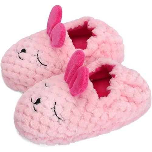 Kalanka-Chausson Enfant Fille Garcon Animaux Peluche Souple Pantoufle Enfants Caoutchouc Antidérapantes