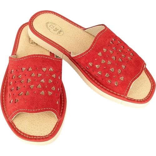 Kalanka-Pantoufles Chaussons En Daim Pour Femmes. Cuir Naturel. Couleurs Différentes