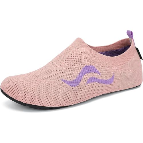 Kalanka-Chaussons Léger Antidérapante Pantoufles Souple Respirant, 36-47 Noir Unisex-Adultes