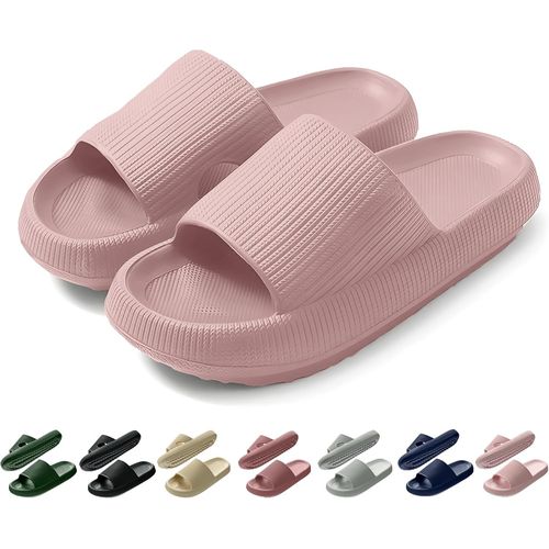 Kalanka-Claquettes Femme Ete Confortable Chaussons Piscine Plage Pantoufles Soft Douche Antidérapante Maison Sport Slides Intérieur Extérieur