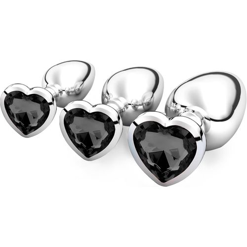Kalanka-3 Pièces Plug Anale,Jouets Sexuels Anaux De Luxe En Forme De Coeur,Sex Toys Butt Plug Pour Homme Femme,Plug Anale Debutant Grand Moyenne Petite Taille Plug,Et Facilement Nettoyable Sex Toys (