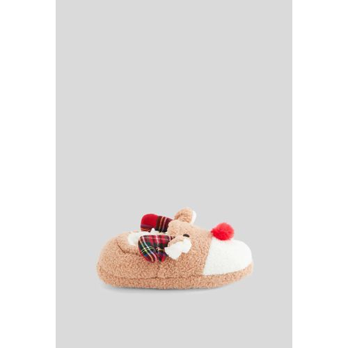 Chaussons Renne De Noel En Fausse Fourrure