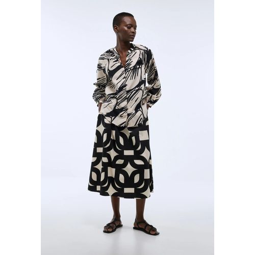 Jupe Imprimée Taille Smockée En Coton Bio Gots