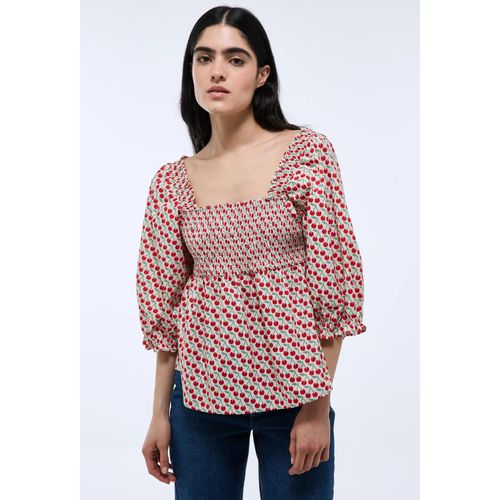 Top Manches Courtes Smocké En Coton Bio Gots