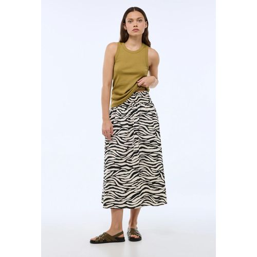 Jupe Taille Smockée Imprimée En Coton Bio Gots
