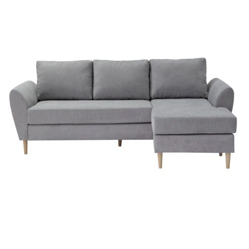 Canapé D'Angle Méridienne Réversibleadryan Il Tissu Soro Light Grey