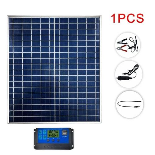 Kit De Panneaux Solaires Portables Pour Camping En Plein Air, Chargeur De Batterie Solaire, Port Usb, Montres Mobiles, Contrôleur 100a, 12v, 500w, 1000w-Kits De Contrôleur 1pc