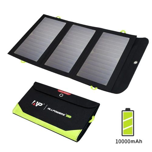 -Panneau Solaire Flexible Pliable, 5v 18v, Chargeur De Batterie À Haute Efficacité, 21w, Chargeur De Téléphone Pour Iphone De Voyage-5v21w 10000mah