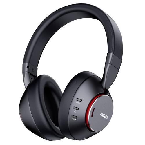 Casque Bluetooth 5.3 Technologie ANC Reduction du Bruit ZINGBIRD Casque Sans Fil Micro Intétgré 35H d'Autonomie Pliable