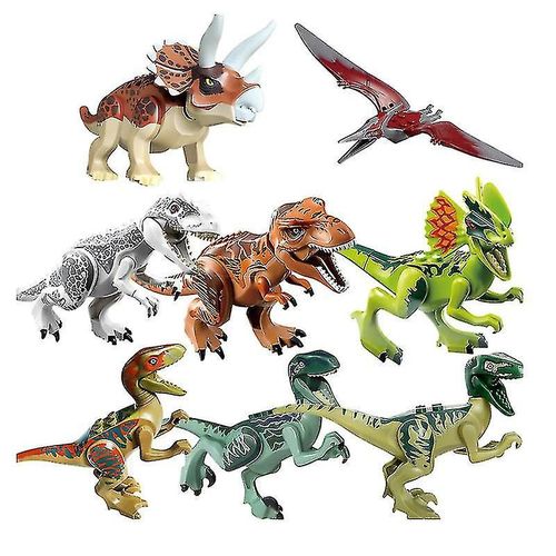 Blocs De Construction De Dinosaures Pour Enfants, 8 Pièces, Jouet Éducatif Assemblé, Dinosaure Jurassique