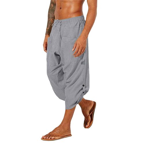 Pantalon Ample Décontracté Pour Hommes M Gris