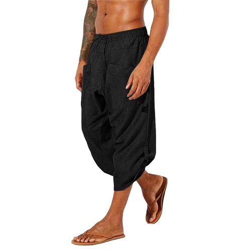 Pantalon Ample Décontracté Pour Hommes Xxxl Noir