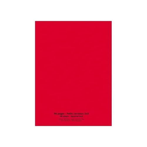 Conquérant Cahier Conquérant Polypro Agrafé 24x32 Cm 96p 90g Petits Carreaux Rouge