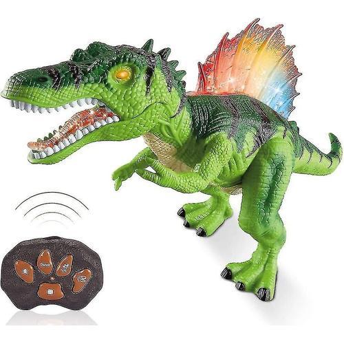 Dinosaur Toy Télécommande Dinosaur Light Up - Jouet Électrique De Dinosaure Rc Avec Yeux Lumineux Led, Marche Et Rugissement, Cadeau De Robot Réaliste Compatible