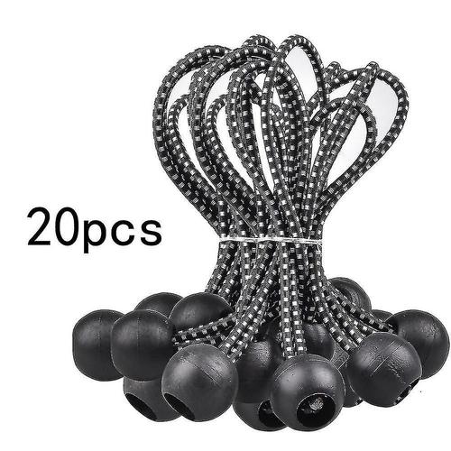 Filet De Football Corde Élastique Clips De Filet De But De Football Boules Élastiques Attaches De Ballon Élastique Cordons Élastiques Attaches Élastiques Piège Cordon Élastique (20 Pièces, Noir Et Blanc