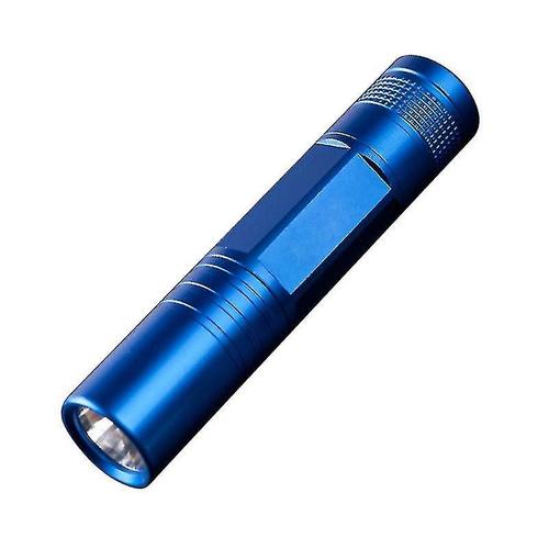 Petite Lampe Torche Porte-Clés Led Ultra Lumineuse Ip44 Extérieure Étanche Bleue Et Noire Lampe De Poche Portable Avec Alliage D'aluminium Pour Le Camping, La Marche, La Randonnée