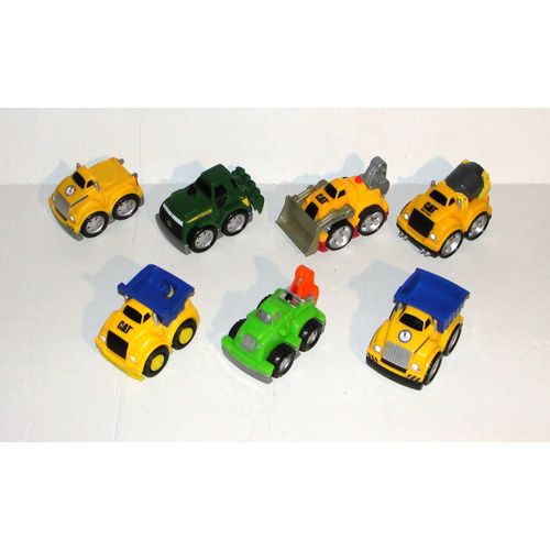 Voiture Mega Bloks Camion Tractopelle Jouets Modulables - Lot 7 Modeles Travaux Engins De Chantiers