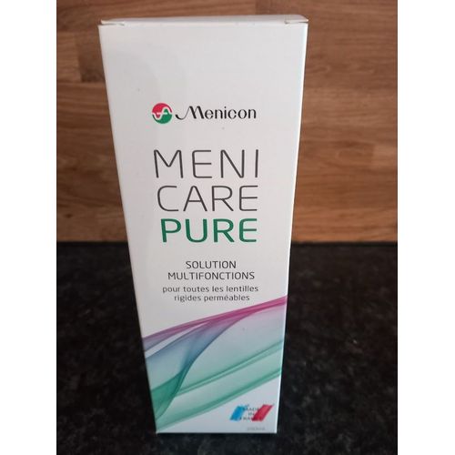 Menicare Pure - Solution Multifonctions Pour Toutes Les Lentilles Rigides Perméables - Flacon De 250 Ml 