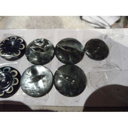 Lot 4 Lot De 5 Boutons Noirs Nacres