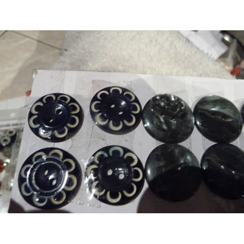 Lot 5 4 Boutons Fleur Blanc Bleus