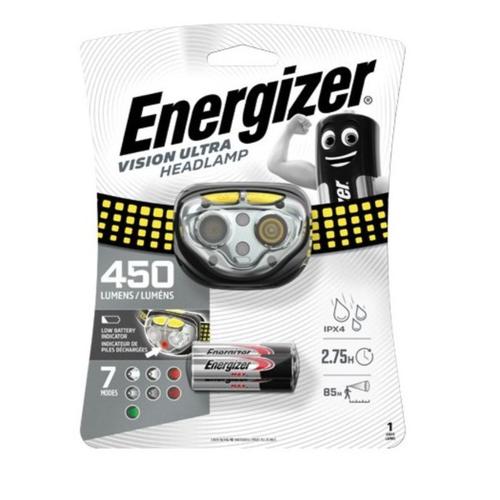 Energizer Vision Ultra Headlamp 450 Lumens 7638900424478 Lampe Frontale Led Chasse Peche Sport Velo Camping Jardin Maison Lecture Bricolage Randonnée Montagne Pro Comasound Kartel Csk Online