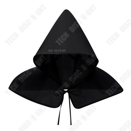 Cape À Capuche D'halloween Tech Discount - Accessoires De Masque D'oiseau De Peste Médiévale - Noir