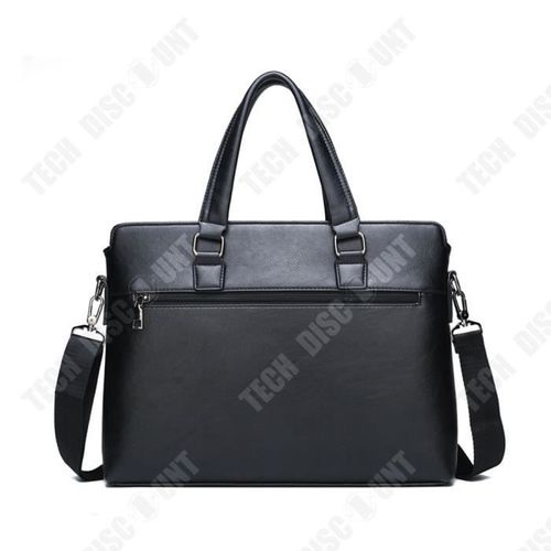 TD® Porte-documents en cuir véritable 38*6*29cm Porté en bandoulière ou à la main Résistant à l'usure Sac à main d'affaires
