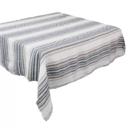 Nappe Carrée Lavé Pur Lin Gris 115x115 Cm