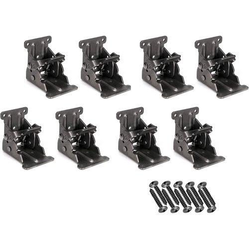 Charnière Pliante Autobloquante Supports de Pieds de Table Rabattable Support Pliable Raccords de Jambe Accolade de Coin pour Établi Pliant en Fer avec Bronze Foncé Paquet de 8